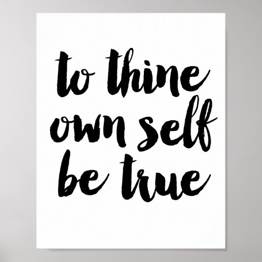 To thine own self be true poster (Voorkant)