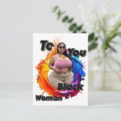 To You Black Woman Briefkaart (Staand voorkant)