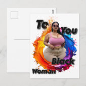 To You Black Woman Briefkaart (Voorkant / Achterkant)