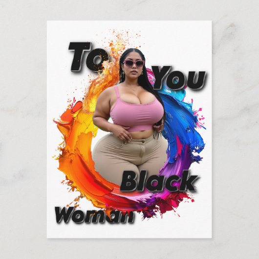 To You Black Woman Briefkaart (Voorkant)