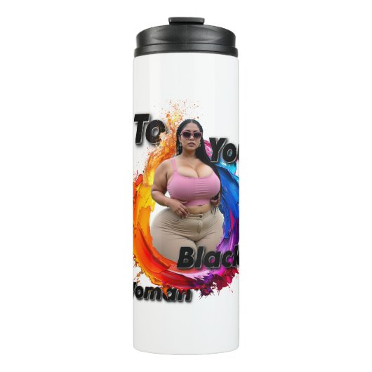To You Black Woman Thermosbeker (Voorkant)