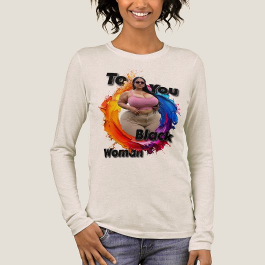 To You Black Woman Tri-Blend Shirt (Voorkant)