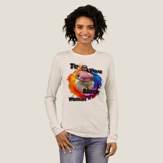 To You Black Woman Tri-Blend Shirt (Voorkant)