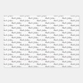 To Your Name Modern Handwriting White Black Red Inpakpapier Vel (Voorkant 3)