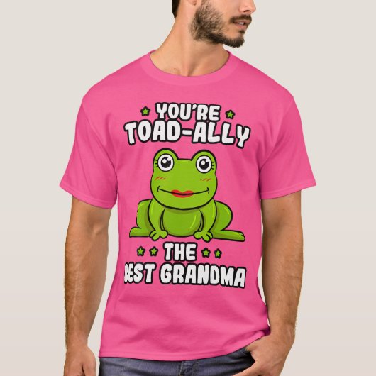 Toad-Ally De beste oma Kikker Lover Toad Grandmo T-shirt (Voorkant)