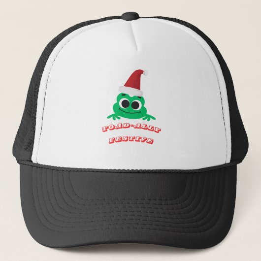 Toad-ally Festive Christmas Frog _ Cute Holiday De Trucker Pet (Voorkant)