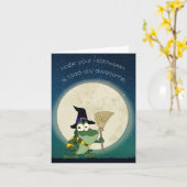 Toad-ally Geweldige Halloween Kaart (Gele Bloem)