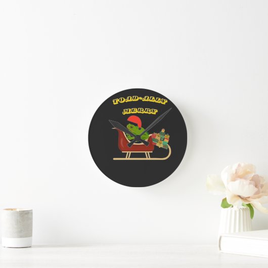 Toad-ally Merry Frog Christmas Tee Ronde Klok (Huis)