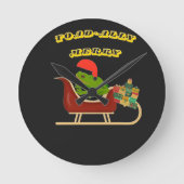 Toad-ally Merry Frog Christmas Tee Ronde Klok (Voorkant)