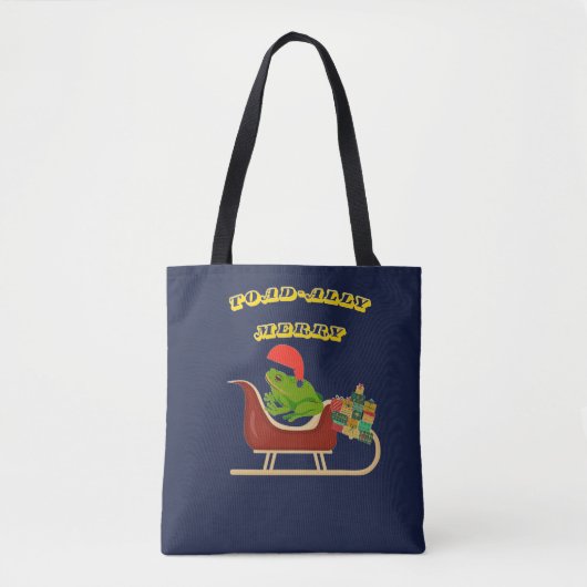 Toad-ally Merry Frog Christmas Tee Tote Bag (Voorkant)