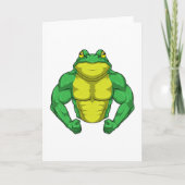 Toad als Bodybuilder met grote spieren Kaart (Voorkant)