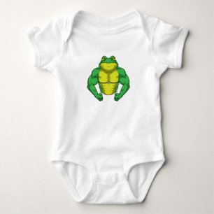 Toad als Bodybuilder met grote spieren Romper