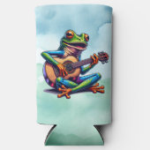 Toad en gitaar | Maak je geen zorgen, wees hoppy p Seltzer Blikjeskoeler (Voorkant)