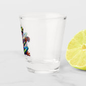 Toad en Guitar Funny Cartoon Shot Glas (Rechts)