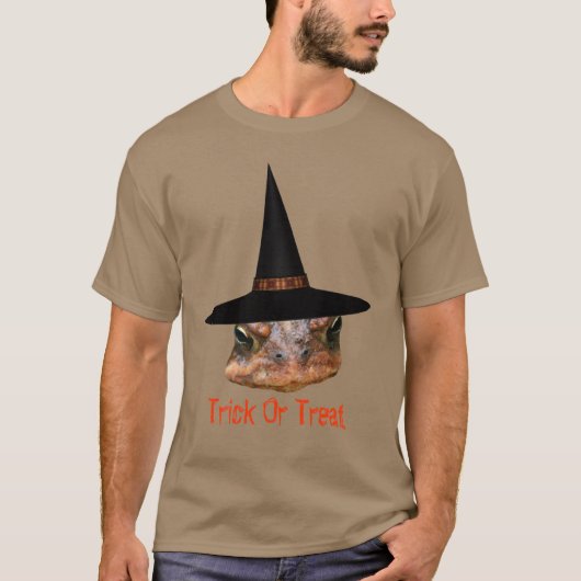 Toad Face Witch Pet Halloween Funny T-Shirt (Voorkant)