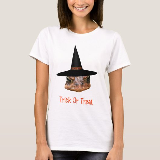 Toad Face Witch Pet Halloween T-Shirt (Voorkant)