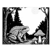 Toad Foraging Toadstools In A Moonlit Woodland  Rubberstempel (Afrduk)