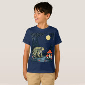Toad Foraging Toadstools In A Moonlit Woodland T-shirt (Voorkant volledig)