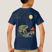 Toad Foraging Toadstools In A Moonlit Woodland T-shirt (Achterkant)