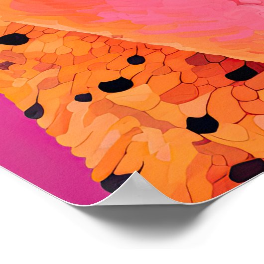 Toad in Funky Suits Dierlijke Mode Art Pink Poster (Hoek)