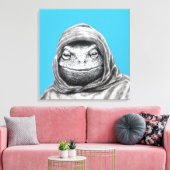 Toad in Hoodie (Old-School Blue) Canvas Afdruk (Insitu (Woonkamer))