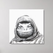 Toad in Hoodie (Sneeuw) Canvas Afdruk (Voorkant)