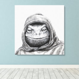 Toad in Hoodie (Sneeuw) Canvas Afdruk