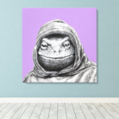 Toad in Hoodie (Sumire) Canvas Afdruk (Insitu (Houten vloer))