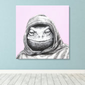 Toad in Hoodie (Ume) Canvas Afdruk (Insitu (Houten vloer))