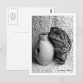 Toad kikker met slagfoto briefkaart (Voorkant / Achterkant)