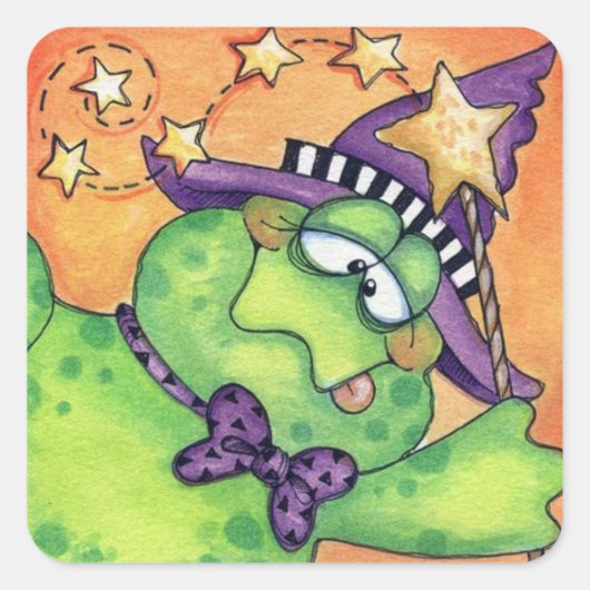 Toad Magic Vierkante Sticker (Voorkant)