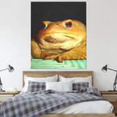 Toad met filosofische schilderingen canvas afdruk (Insitu (Slaapkamer))