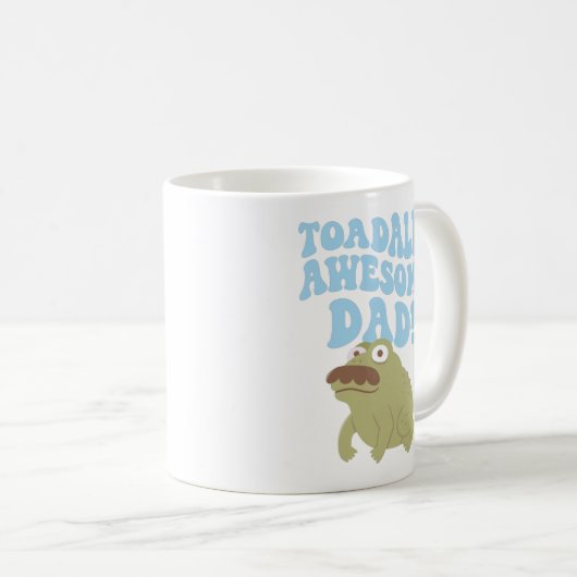 Toad Pun Toadally Geweldige Pa Funny mok koffie (Voorkant rechts)