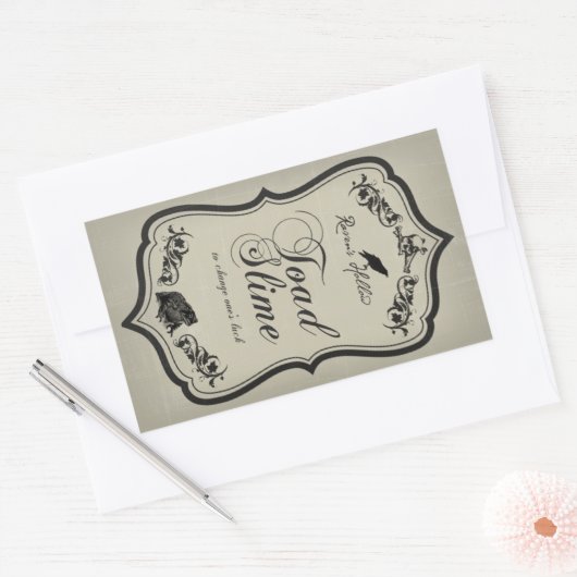 Toad Slime Halloween Jar Sticker Label (Envelop)