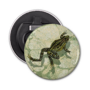 Toad Swinning in het water Button Flesopener