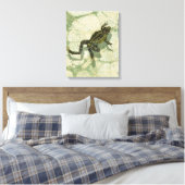 Toad Swinning in het water Canvas Afdruk (Insitu (Slaapkamer))