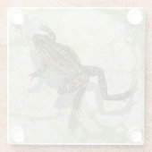 Toad Swinning in het water Glazen Onderzetter (Achterkant)