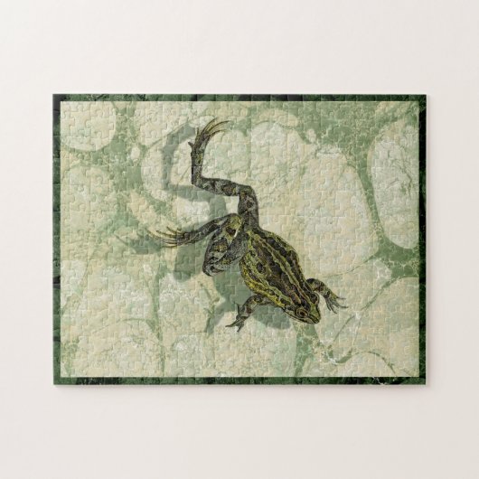 Toad Swinning in het water Legpuzzel (Horizontaal)