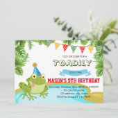 Toad-verjaardagsuitnodiging Kaart (Staand voorkant)
