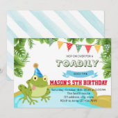 Toad-verjaardagsuitnodiging Kaart (Voorkant / Achterkant)