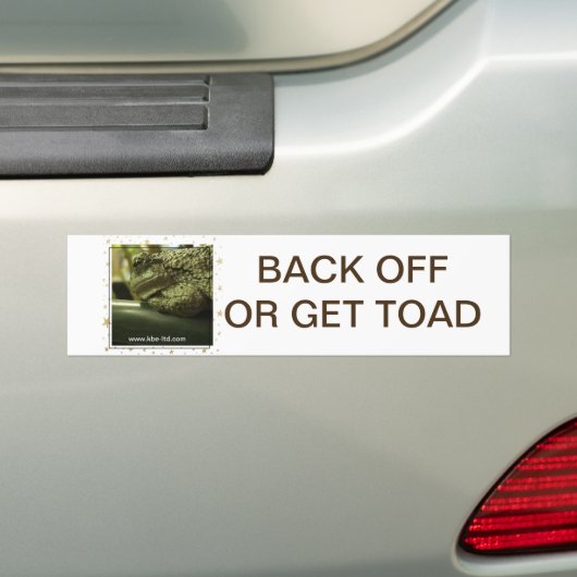 TOAD VOOR DE WEG BUMPERSTICKER (Op auto)