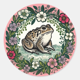 Toad Wildflowers Ronde Sticker