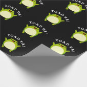 Toad Ya Funny Frog Pun Dark BG Cadeaupapier (Hoek)