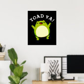 Toad Ya Funny Frog Pun Dark BG Poster (Thuiskantoor)