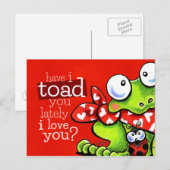 Toad You I Love You Funny Valentijn Feestdagenkaart (Voorkant / Achterkant)