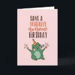 Toadal Geweldige Cute Frog Pun Funny Birthday Kaart<br><div class="desc">Grappig en schattig verjaardagskaart voor degenen die van puns en humor houden. Ideaal om je vrienden en familie geluk te wensen met hun verjaardag. Bezoek onze winkel voor meer collectie met verjaardagskaarten. Je zult iets coole,  humoristische en soms sarcastische verjaardagskaarten vinden voor je speciale iemand.</div>