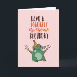 Toadal Geweldige Cute Frog Pun Funny Birthday Kaart<br><div class="desc">Grappig en schattig verjaardagskaart voor degenen die van puns en humor houden. Ideaal om je vrienden en familie geluk te wensen met hun verjaardag. Bezoek onze winkel voor meer collectie met verjaardagskaarten. Je zult iets coole,  humoristische en soms sarcastische verjaardagskaarten vinden voor je speciale iemand.</div>