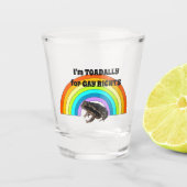 Toadallon voor de rechten van homoseksuelen shot glas (Voorkant)