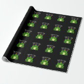 Toadally Cool Funny Toad Pun Dark BG Cadeaupapier (Uitgerold)