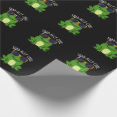 Toadally Cool Funny Toad Pun Dark BG Cadeaupapier (Hoek)